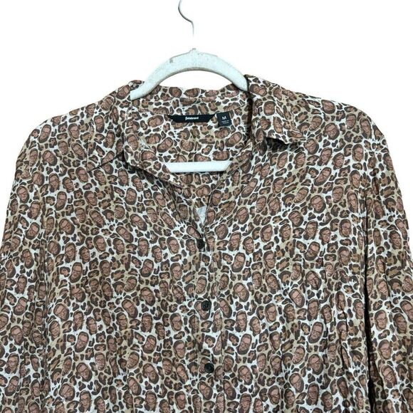Betabrand Top Womens Medium Multicolor Ruth Bader Ginsburg Button Up Blouse - Picture 2 of 9